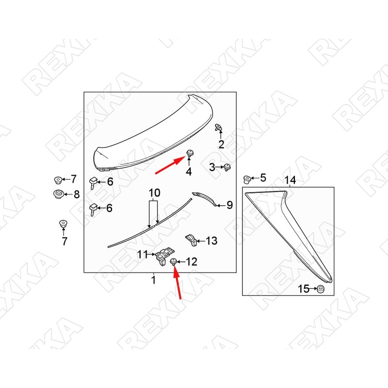 Rexka 25pcs Wheel Opening Molding Retainer Clip KB8A-51-W24A Compatible with