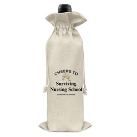RNYJJ Funny Nurse Graduation Wine Bag Nursing School Wine Bag Gift for Nursing Student RN Nurses Practitioner (1PC)