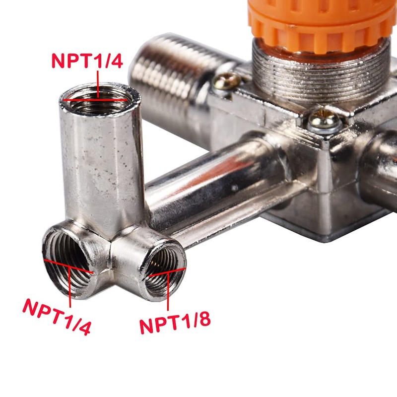 NPT Compressor Manifold Heavy Duty Double Outlet Manifold Air Compressor