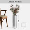 18" Modern Black Vertical Stripe Floor Vase, Tall Centerpiece Vase