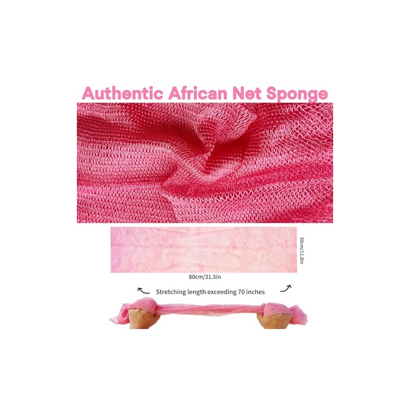 Esponja Red Africana Auténtica Exfoliante Baño Corporal Accesorios Ducha Rosa