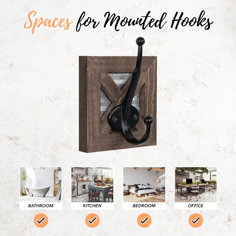 Autumn Alley Farmhouse Bathroom Hooks for Towels, Coat, and Robes
