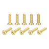 uxcell Flat Head Socket Cap Screws, M4-0.7 x 16mm Brass