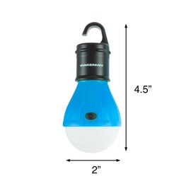2-Pack of Portable LED Tent Light Bulbs - Indoor/Outdoor Hanging Lights with Three Settings - for Camping, Hiking, and Emergencies by Wakeman (Green)