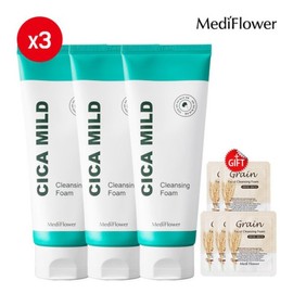 Mediflower 시카 마일드 클렌징폼 150mlx3+파우치5매 Cica Mild Cleansing Foam 150ml x 3 + 5 Sachets