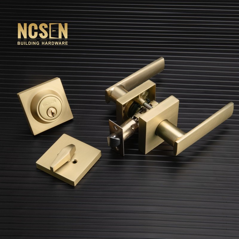 NCSEN Front Door Locksets with Single Cylinder Deadbolt,Heavy Duty Door