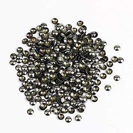 Beadsland Dome Studs Hotfix in Size 6mm,1/3 Round Flat Back Dome Studs with 200pcs (Grey)
