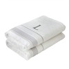 SKL Home Casual Monogram Bath Towel, L, 28x54, White