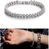mciskin Bracelets for Women Crystal Zircon Roman Style White Silver