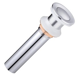 Aquaterior 1 3/8" Bathroom Faucet Vessel Vanity Sink Pop Up Drain Stopper Without Overflow Polished Chrome