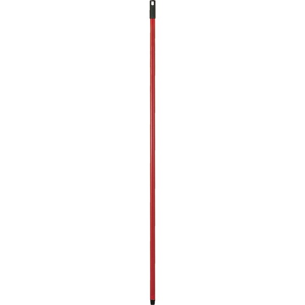 La Briantina Poignée Professionnelle pour balais en métal plastifié, Rouge avec Finition rayée, Longueur 120 cm