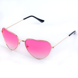 GWAWG 4 Pairs Hippie Specs Glasses, Retro Heart Shaped Sunglasses, 60's 70's Style Carnival Hippie Party Decoration Glasses for Hippy Fancy Dress Accessory