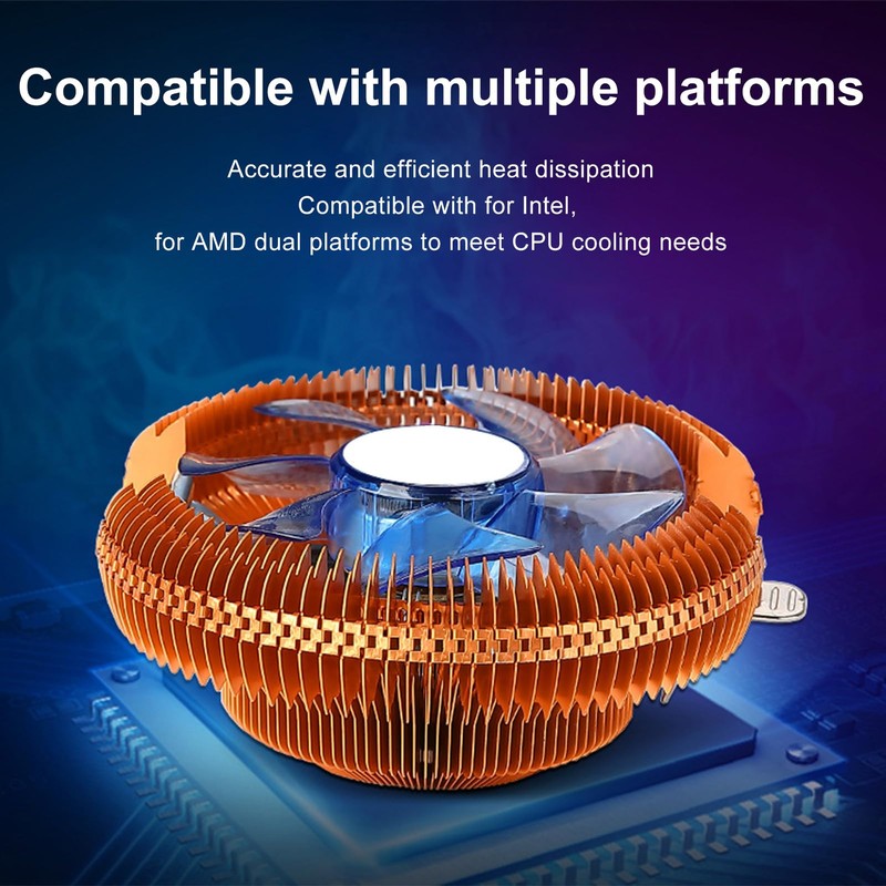 ciciglow CPU Cooling Fan with Dynamic Lighting for LGA 775