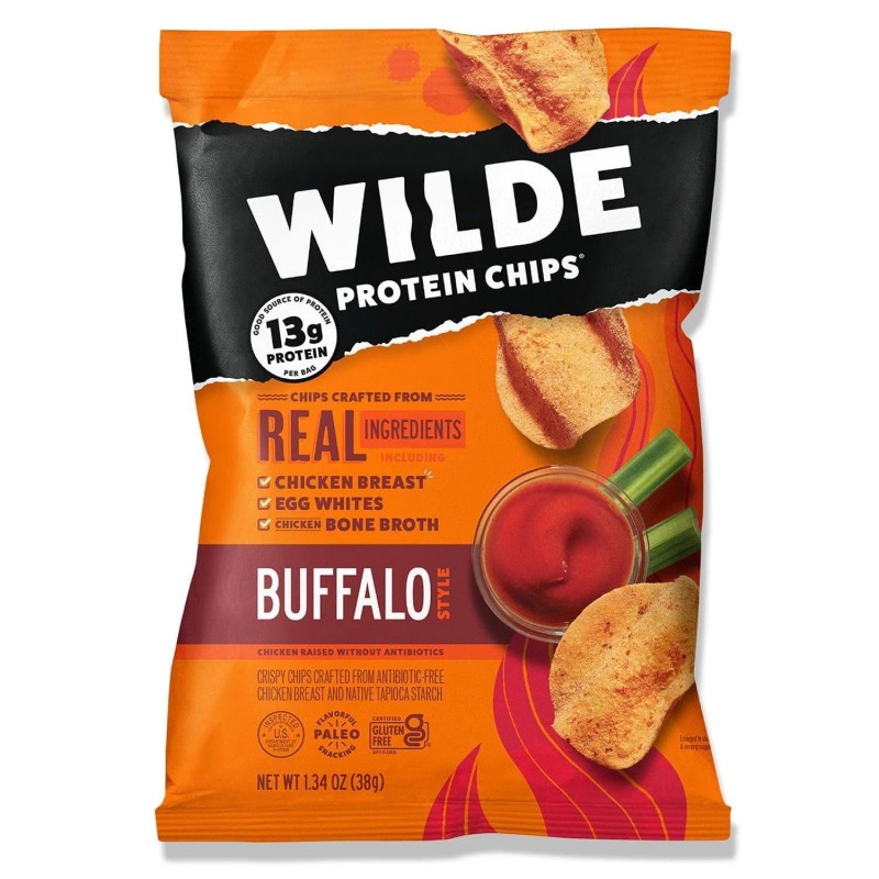 WILDE 13g Buffalo Protein Chips, 8 pk.