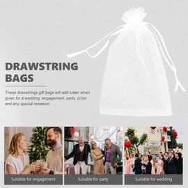 ABOOFAN Bolsas De Organza Con Cordón 100 Piezas Bolsitas De Organza Para Joyería Manualidades Dulces Y Regalos De Fiesta Para Bodas Cumpleaños Graduaciones Y Ocasiones Especiales
