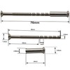 Universal Hardware 20 Pack M4 Door Handle Screws Chrome with