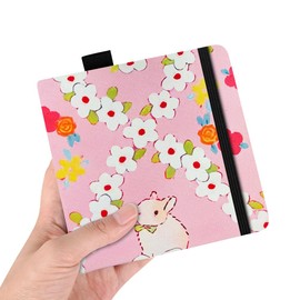 Square 5.1X5.1 300gsm Watercolor Journal Hardbound 40pgs（20 Sheets Front Back 2 Textures） Travel Size for Calligrapher Colored Pencil Watercolor Sketch Handmade Cloth Cover Notebook Bowknot Rabbit