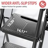 KINGRACK Folding 5 Step Ladder, Portable Ladder for Multi-Purpose, Home,