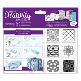 Creativity Essentials DCE 907141 Size A6 Clear Card Making Rubber Stamp Set Moroccan Tiles