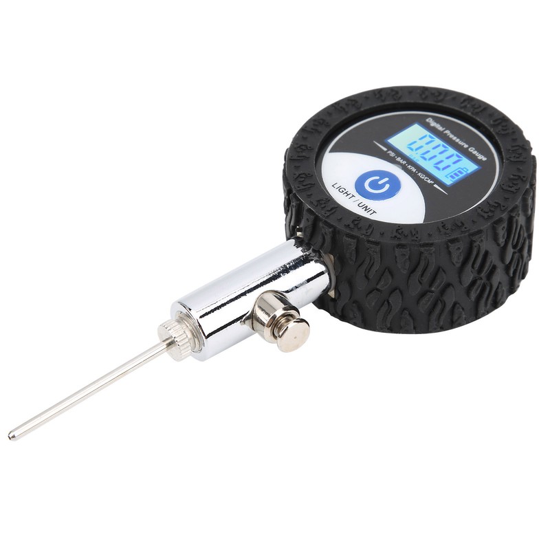 Mini Soccer Ball Pressure Gauge Volleyball Basketball Barometers with Digital