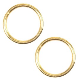 Hollow Brass Plated Curtain Rings 20 mm Roman Blind Curtain Rings O Shaped Blind Roman Rings Solid Brass Plate Rings for DIY Roman Curtains Poles Indoor or Outdoor Curtain Pole Pack of 10.