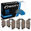 Sixity Q6 Front Rear Organic Brake Pads compatible with Triumph