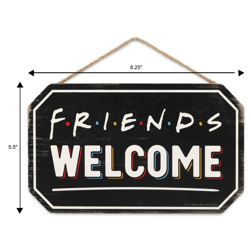 Friends Welcome Hanging Wood Wall Decor - Featuring the Logo