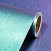 Livelynine 15.8x394 Glitter Peel and Stick Wallpaper Blue Green Teal