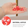 CORHAD 60pcs Multi-Sided Dices for Acrylic Dice Set Red Lightweight