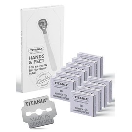 TITANIA® Replacement blades for callus slicer, 100 pieces, professional blades for callus slicer, quality blades