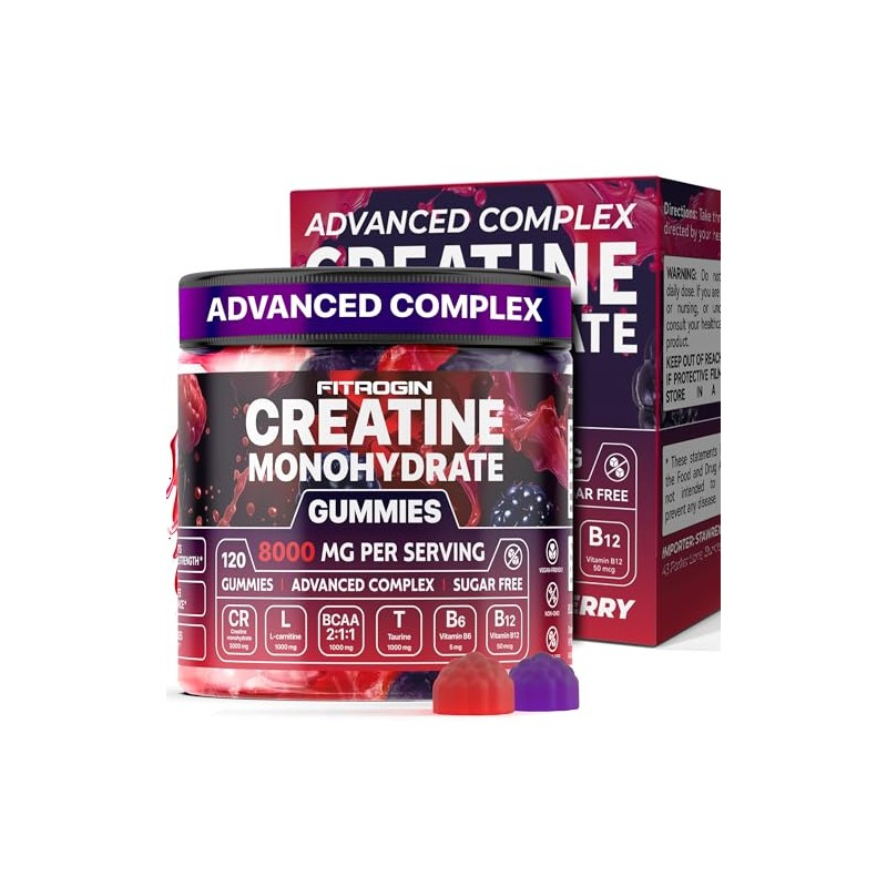 Creatine Monohydrate Gummies 120 Count - Creatine Gummies for Men