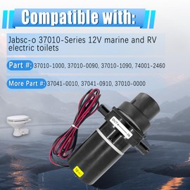 37041-0010 Toilet Pump Assembly Kit, Marine and RV Electric Toilet Macerator Sub Assembly Kit Compatible with Jabsco 37010-Series, 12V