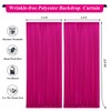 10x10ft Rose Red Backdrop Curtains with Lights String for Wedding