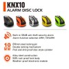 KOVIX KNX10 Alarm Disc Brake Lock for Motorcycle 10mm Pin