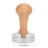57.5mm Stainless Steel Base Coffee Powder Tamper with Wooden Handle