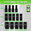 SUNHZ MCKP 20 PCS 1/2" Impact Socket Set, Drive Deep