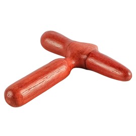 Laroal 2 Pcs Wooden Neck Massager Wooden Knobble Massager Triangle Wing Shape Massager Vietnam Fragrant Wood Deep Tissue Massage Trigger Point Tool