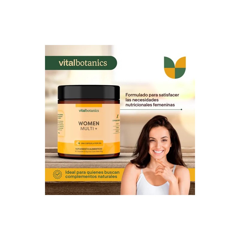 Women Multivitamin | 60 Capsulas | Con Colágeno Hidrolizado.