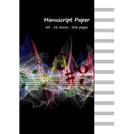 Manuscript Paper: A4 - 12 staves per page - 106 pages