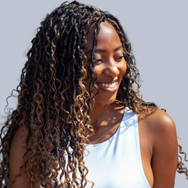 Goddess Locs Crochet Hair 12 Inch 6 Packs Faux Locs Crochet Hair for Black Women Locs Crochet Hair Pre Looped Soft Locs River Locs Synthetic Hair Extensions, 1b/30/27