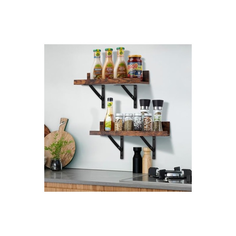Heavy Duty Shelf Brackets - 8 Pcs Metal Wall Mount