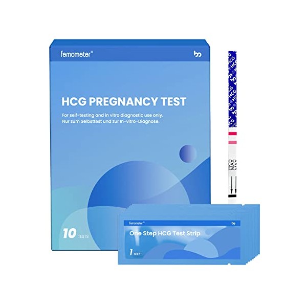 Pregnancy Tests Strips, HCG Pregnancy Early Detection, 25 MIU/ml with Fast and Accurate Results, 10 Tests