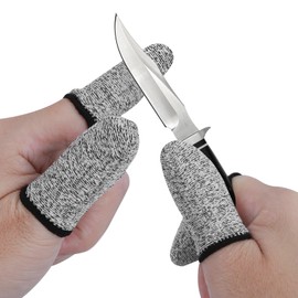 HJZHII Pack of 10 Finger Guards, Cutting Thumb Protection, Cut Resistant Finger Cots, Reusable Non-Slip Finger Protectors, Cut Resistant Finger Gloves, Breathable for Work, Kitchen, Garden, Sculpture