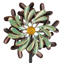 VEWOSTAR 13” Wind Spinners Outdoor,Metal Wind Spinner,360°Swivel Wind Spinners,Retro Pinwheels Kinetic Wind Spinners for Yard and Garden,Wind Sculptures & Spinners Yard Art Windmills for Lawn Patio