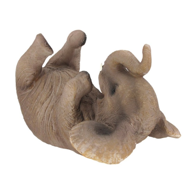 Playful Elephant Tabletop Wine Bottle Holder Decoration Statue Figurine
