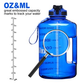 SLUXKE Trinkflasche Sport - 2.2 L / 3.78 L Wasserflasche I Große Sportflasche I BPA Frei I Water Jug I Wasserflasche 2.2 Liter I auslaufsicher I Gallone Water Bottle für Fitness I Sport I Gym