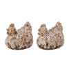 Chicky Brown Stoneware Salt and Pepper Set