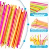 Drinking Straws, 100 Pcs Bendable Plastic Drinking Straws, Disposable Plastic
