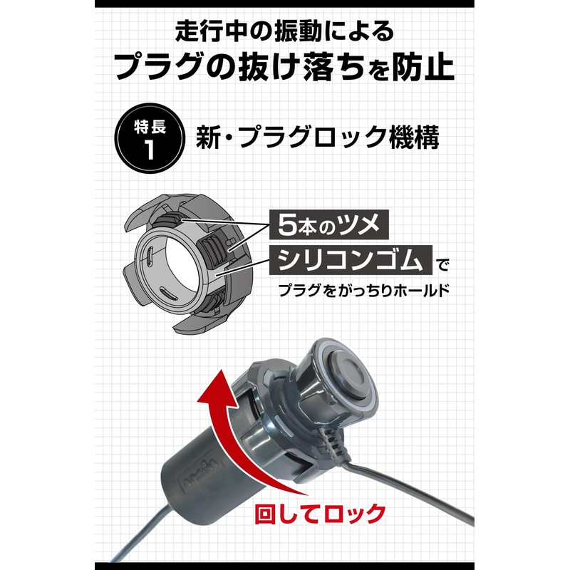 Amon 4836 Plug Lock Socket with Fuse Power Supply, Ideal
