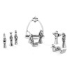 Nativity Set with Chreche Mini Pewter Figurine 11 Pc Set